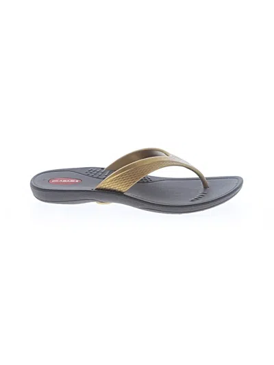 Pre-owned Okabashi Flip Flops In Gold