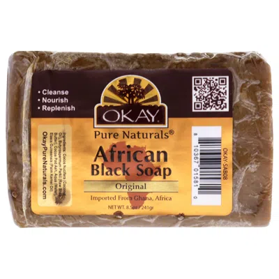 Okay African Black Original Soap By  For Unisex - 8.5 oz Soap In White