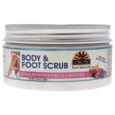 Okay Body And Foot Scrub Himalayan Pink Salt - Lavender By  For Unisex - 7.25 oz Scrub In White