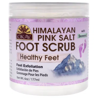 Okay Foot Scrub Himalayan Pink Salt By  For Unisex - 6 oz Scrub In White
