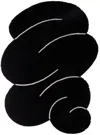 Okej Black Squiggle Rug In Black