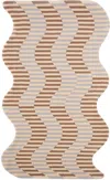 Okej Ssense Exclusive Beige & Off-white Ripple Rug In Concrete