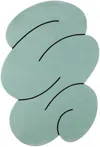 Okej Ssense Exclusive Green Squiggle Rug In Mint