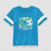 Okie Dokie Active Mesh Toddler & Little Boys Crew Neck Short Sleeve Regular Fit Graphic T-shirt In Blue