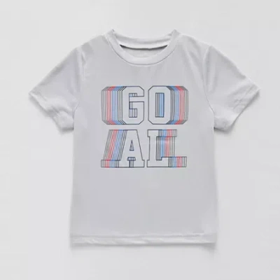 Okie Dokie Active Toddler & Little Boys Crew Neck Short Sleeve Regular Fit Graphic T-shirt In Gray