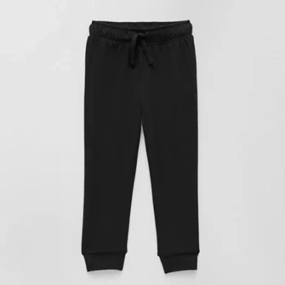 Okie Dokie Active Toddler & Little Boys Moisture Wicking Cuffed Regular Fit Jogger Pant In Black