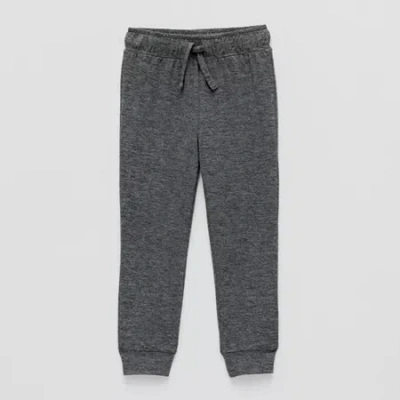 Okie Dokie Active Toddler & Little Boys Moisture Wicking Cuffed Regular Fit Jogger Pant In Gray