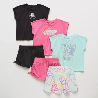 Okie Dokie Active Toddler & Little Girls 6-pc. Short Set In Brown