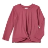 Okie Dokie Active Toddler & Little Girls Round Neck Long Sleeve T-shirt In Pink