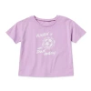 Okie Dokie Active Toddler & Little Girls Round Neck Short Sleeve Regular Fit Graphic T-shirt In Purple