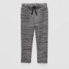 Okie Dokie Active Toddler Boys Straight Regular Fit Pull-on Pant In Gray