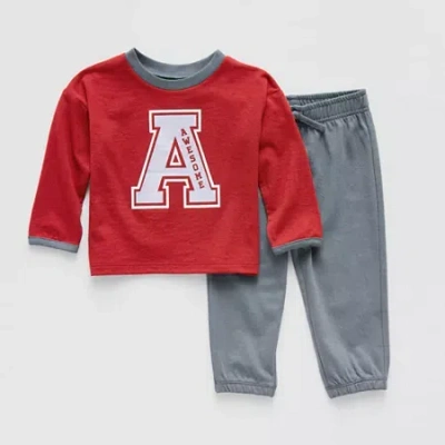 Okie Dokie Baby Boys 2-pc. Pant Set In Gray