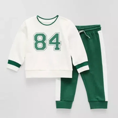 Okie Dokie Baby Boys 2-pc. Pant Set In Green