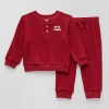 Okie Dokie Baby Boys 2-pc. Pant Set In Red