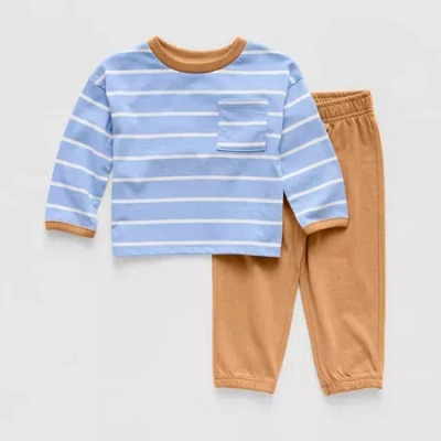 Okie Dokie Baby Boys 2-pc. Pant Set In White