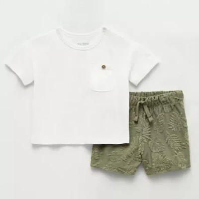 Okie Dokie Baby Boys 2-pc. Short Set In Green