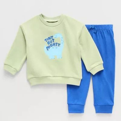 Okie Dokie Baby Boys 2-pc. Pant Set In Green