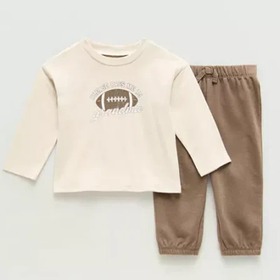 Okie Dokie Baby Boys 2-pc. Pant Set In Multi