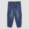 Okie Dokie Baby Boys Adjustable Waist Skinny Fit Jogger Denim Jean In Blue