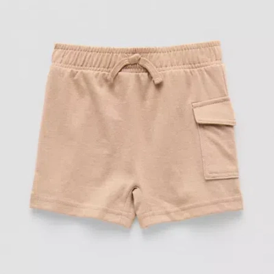 Okie Dokie Baby Boys Cargo Short In Sand