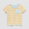 Okie Dokie Baby Boys Crew Neck Short Sleeve T-shirt In Blue