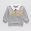 Okie Dokie Baby Boys Long Sleeve Sweatshirt In Gray