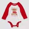 Okie Dokie Baby Boys Round Neck Long Sleeve Rib Bodysuit In Multi