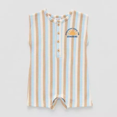 Okie Dokie Baby Boys Sleeveless Romper In Blue