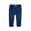 Okie Dokie Baby Boys Tapered Regular Fit Pull-on Pant In Blue