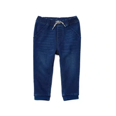 Okie Dokie Baby Boys Tapered Regular Fit Pull-on Pant In Blue