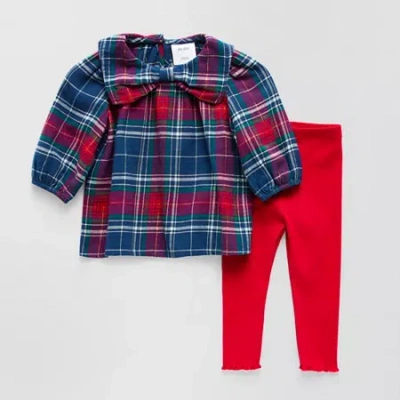 Okie Dokie Baby Girls 2-pc. Pant Set In Blue