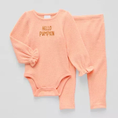 Okie Dokie Baby Girls 2-pc. Pant Set In Pink