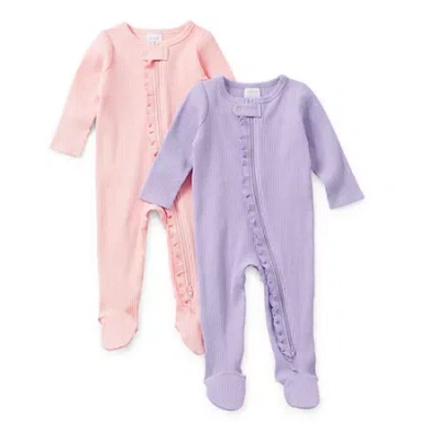 Okie Dokie Baby Girls 2-pc. Sleep And Play In Pink