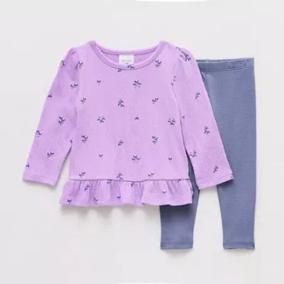 Okie Dokie Baby Girls 2-pc. Legging Set In Purple