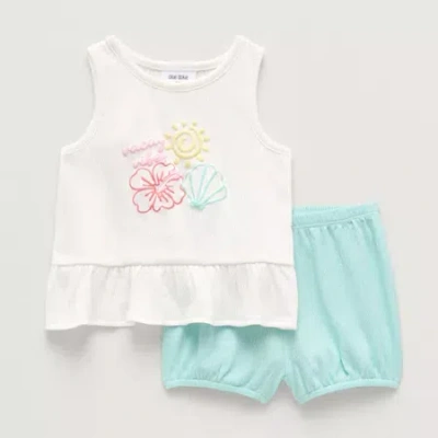 Okie Dokie Baby Girls 2-pc. Short Set In Multi