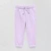 Okie Dokie Baby Girls Cuffed Regular Fit Fleece Pull-on Pant In Purple