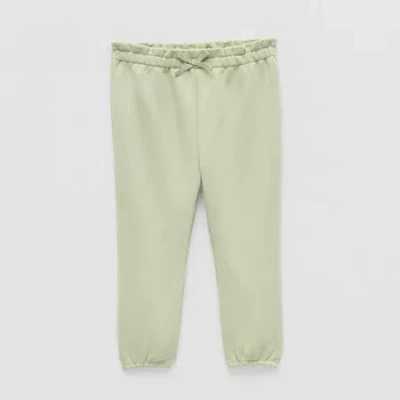 Okie Dokie Baby Girls Cuffed Regular Fit Pull-on Pant In Green