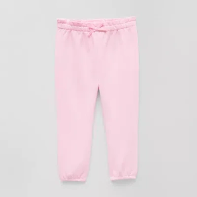 Okie Dokie Baby Girls Cuffed Regular Fit Pull-on Pant In Pink