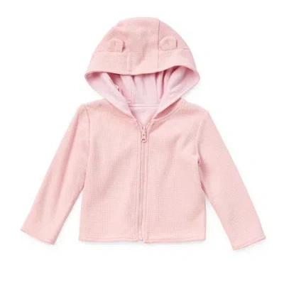 Okie Dokie Baby Girls Hooded Lightweight Puffer Jacket In Pink