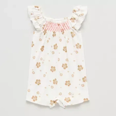 Okie Dokie Baby Girls Romper In White