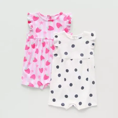 Okie Dokie Baby Girls Sleeveless 2-pc. Romper In Multi