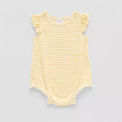 Okie Dokie Baby Girls Sleeveless Romper In Yellow