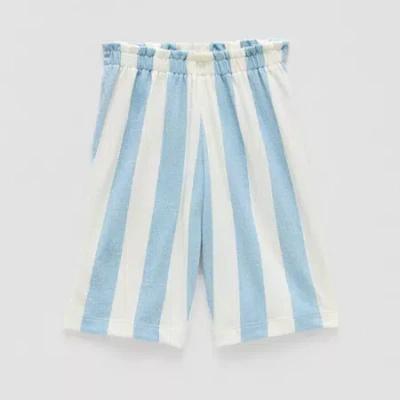 Okie Dokie Baby Girls Wide Leg Regular Fit Pull-on Pant In Blue