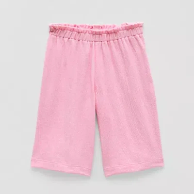 Okie Dokie Baby Girls Wide Leg Regular Fit Pull-on Pant In Pink