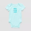Okie Dokie Baby Unisex Crew Neck Short Sleeve Rib Bodysuit In Blue