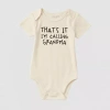 Okie Dokie Baby Unisex Crew Neck Short Sleeve Rib Bodysuit In Neutral