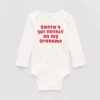 Okie Dokie Baby Unisex Round Neck Long Sleeve Rib Bodysuit In White