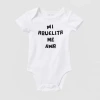 Okie Dokie Baby Unisex Round Neck Short Sleeve Rib Bodysuit In White