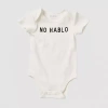 Okie Dokie Baby Unisex Round Neck Short Sleeve Rib Bodysuit In White