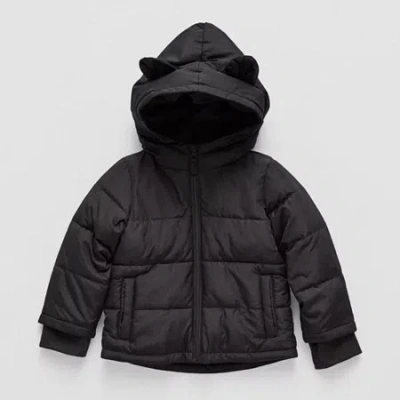 Okie Dokie Babies' Boys Water Resistant Heavyweight Puffer Jacket In Black